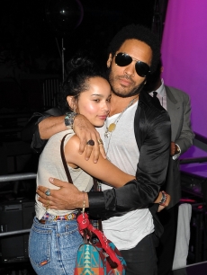 Zoe Kravitz and Lenny Kravitz attend the 25th Anniversary Rock & Roll Hall of Fame Concert, Madison Square Garden, Oct. 30, 2009