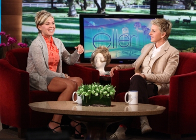 Kate Gosselin sits down with Ellen DeGeneres on October 28, 2009