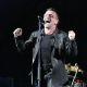 Bono of U2 performs rocks the crowd during their ‘360 Degrees Tour’ at the Rose Bowl on October 25, 2009 in Pasadena, California