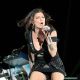 Fergie of the Black Eyed Peas performs onstage during U2’s ‘360 Degrees Tour’ at the Rose Bowl on October 25, 2009 in Pasadena, California