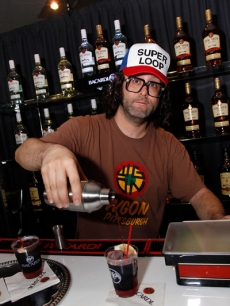 Judah Friedlander of ‘30 Rock’ gets behind the bar serving up Bacardi Reserva Limitada