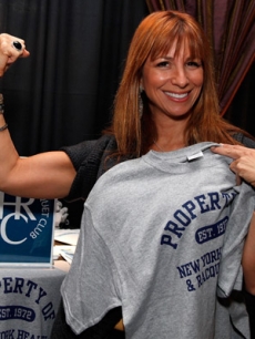 Jill Zarin shows off her guns at New York Health & Racquet Club