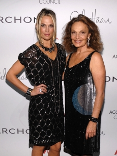 Molly Sims and designer Diane von Furstenberg attend the 13th Annual 2009 ACE Awards presented by the Accessories Council at Cipriani 42nd Street on November 2, 2009