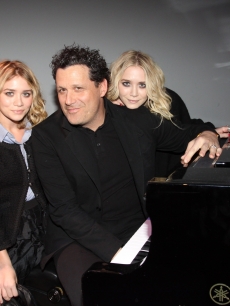 QVC celebrates the launch of Isaac Mizrahi Live! in NYC with Isaac Mizrahi, Ashley Olsen and Mary Kate Olsen on November 4, 2009