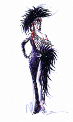 Cher sketch by Bob Mackie