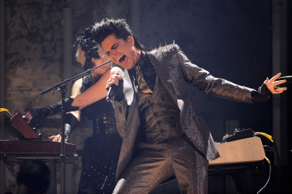 Adam Lambert performs onstage at the 2009 American Music Awards at Nokia Theatre L.A. Live on November 22, 2009 in Los Angeles, California