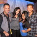 AccessHollywood.com’s Laura Saltman with ‘Jersey Shore’ stars Mike, Nicole and Pauly