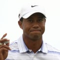 Tiger Woods acknowledges the crowd on the 4th hole during round three of the 2009 Australian Masters at Kingston Heath Golf Club, Melbourne, November 14, 2009