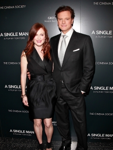 Julianne Moore and Colin Firth attend a screening of ‘A Single Man’ hosted by the Cinema Society and Tom Ford at The Museum of Modern Art, NYC, December 6, 2009
