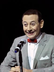 Paul Reubens, playing the character Pee-wee Herman, launches his Pee-wee Herman show at a press conference at Club Nokia on December 7, 2009 in Los Angeles, California