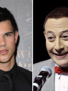 Taylor Lautner and Pee-Wee Herman (Paul Reubens)