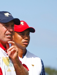 Steve Williams with Tiger Woods in October 2009