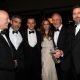 Bruce Willis, George Clooney, Matt Damon, Angelina Jolie, Jerry Weintraub, and Brad Pitt attend the UNICEF Ball held at the Beverly Wilshire Hotel on December 10, 2009 in Beverly Hills, California