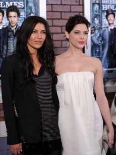 Jessica Szohr and Ashley Greene attend the premiere of ‘Sherlock Holmes’ at Alice Tully Hall, Lincoln Center, NYC, December 17, 2009