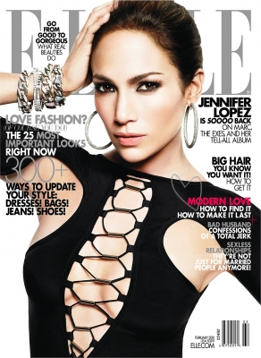 Jennifer Lopez on the cover of ELLE magazine’s February 2010 issue