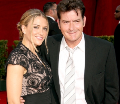 Brooke Mueller and Charlie Sheen make a night of it at the 61st Primetime Emmy Awards at the Nokia Theatre in LA on September 20, 2009