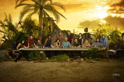 The cast of ‘Lost’ in a ‘Last Supper’ style pose, 2010