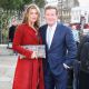 Piers Morgan and Celia Walden arrive at the wedding of Charles Dunstone and Celia Gordon Shute at Christ Church Spitalfields, London, October 10, 2009