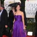 Sandra Bullock sports a royal purple at the 67th Annual Golden Globe Awards held at The Beverly Hilton Hotel on January 17, 2010 in Beverly Hills, California
