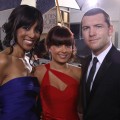 Access’ Shaun Robinson spotted with Natalie Mark and ‘Avatar’ star Sam Worthington on the red carpet at 67th annual Golden Globe Awards on January 17, 2010 in Beverly Hills, California
