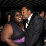 Precious’ star Gabourey Sidibe gets a kiss from director Lee Daniels at the Lionsgate Golden Globe Party at Polo Lounge at The Beverly Hills Hotel on January 16, 2010 in Beverly Hills, Calif.