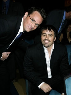 Matthew Perry and Matt LeBlanc in the audience during the 30th Annual People’s Choice Awards at the Pasadena Civic Auditorium January 11, 2004