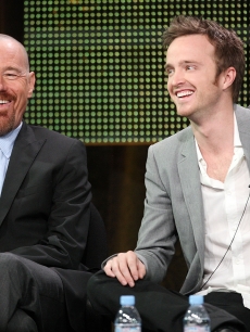 Bryan Cranston and Aaron Paul at the ‘Breaking Bad’ TCA event in Pasadena, Calif., on January 16, 2010