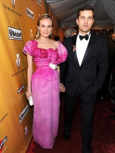 Diane Kruger and Joshua Jackson are a bright couple as they enter the 2010 Weinstein Company Golden Globes After Party 