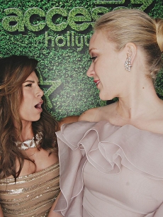 ‘Big Love’ star Chloe Sevigny and Jillian Michaels pose inside Access’ Usnaps photo booth at the 2010 Golden Globes
