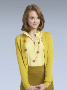 ‘Glee’s’ school counselor, Emma Pillsbury, played by actress Jayma Mays 