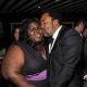 Precious’ star Gabourey Sidibe gets a kiss from director Lee Daniels at the Lionsgate Golden Globe Party at Polo Lounge at The Beverly Hills Hotel on January 16, 2010 in Beverly Hills, Calif.
