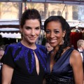 Sandra Bullock with Shaun Robinson at the 16th Annual Screen Actors Guild Awards at the Shrine Auditorium in LA on January 23, 2010
