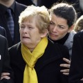 Brenda and Nancy Kerrigan mourn Daniel Kerrigan, 70, at his funeral in Stoneham, Mass., on January 28, 2010