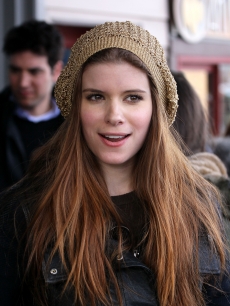 Kate Mara opts for a gold cap to stay warm as she attends the 2010 Sundance Film Festival, Park City, Utah, January 22, 2010