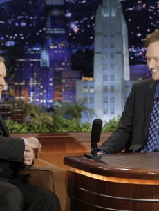 Andy Richter and Conan O’Brien share a moment on Conan’s final ‘Tonight Show,’ Los Angeles, Jan. 22, 2010