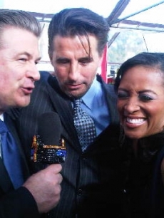 Access’ Shaun Robinson with Alec and Billy Baldwin at the 16th Annual Screen Actors Guild Awards held at the Shrine Auditorium on January 23, 2010 in Los Angeles, California