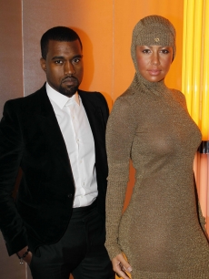 Kanye West and Amber Rose are seen at the Chanel Haute-Couture show as part of the Paris Fashion Week Spring/Summer 2010 at Pavillon Cambon Capucines on January 26, 2010 in Paris, France