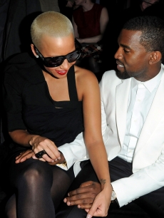 Kanye West and Amber Rose attend the Givenchy Fashion Show during Paris Fashion Week Haute Couture S/S 2010 in Paris, France on January 26, 2010