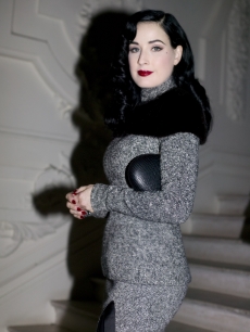 ita Von Teese attends the Jean-Paul Gaultier Haute-Couture show as part of Paris Fashion Week Spring/Summer 2010 on January 27, 2010