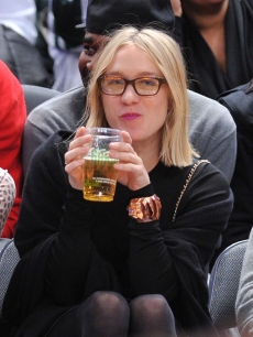 Chloe Sevigny attends the Toronto Raptors vs. New York Knicks game at Madison Square Garden, NYC, January 28, 2010