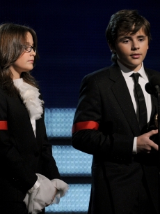 Paris Jackson and Prince Michael Jackson accept the Lifetime Achievement award for Michael Jackson onstage during the 52nd Annual Grammy Awards held at Staples Center on January 31, 2010 in Los Angeles