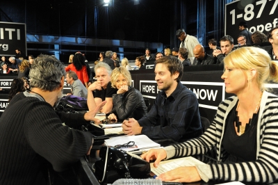 Meg Ryan and Tobey Maguire at the ‘Hope for Haiti Now: A Global Benefit for Earthquake Relief’ event in Los Angeles, Calif. on January 22, 2010