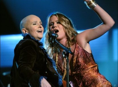 Melissa Etheridge & Joss Stone at the 47th Annual Grammys in LA, 2005