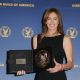 Kathryn Bigelow poses with her award for ‘The Hurt Locker’ at the Directors Guild of America Awards in LA on January 30, 2010