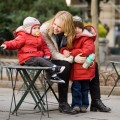 Melissa Joan Hart hangs with her sons in Bryant Park in NYC on January 29, 2010