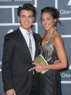 Kevin Jonas and wife Danielle Jonas arrive at the 52nd Annual GRAMMY Awards held at Staples Center on January 31, 2010 in Los Angeles, California