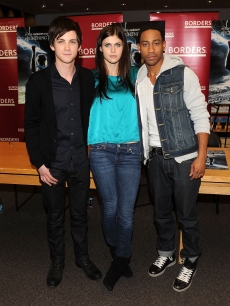 Logan Lerman, Alexandra Daddario, and Brandon T. Jackson promote ‘Percy Jackson And The Olympians: The Lightning Thief’ at Borders Kips Bay on February 3, 2010 in New York City