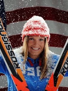 Alpine skiier Julia Mancuso poses for a portrait during the NBC/USOC Promotional Photo Shoot on May 13, 2009 at Smashbox Studios in Los Angeles, California.
