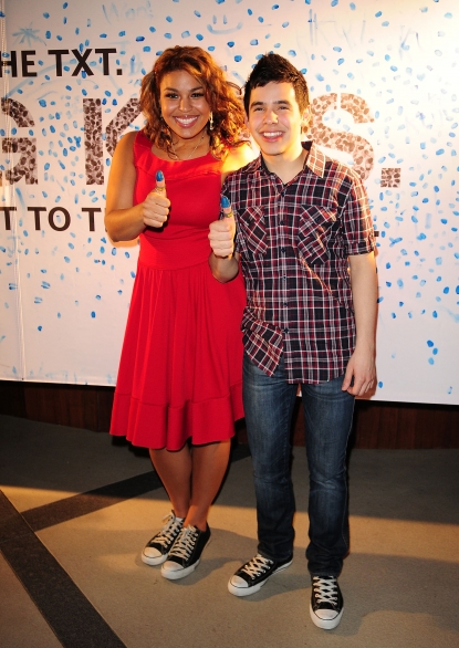 Former ‘American Idol’ stars Jordin Sparks and David Archuleta step out at the 3rd Annual Jordin Sparks Experience event in Miami Beach, Florida, on February 3, 2010