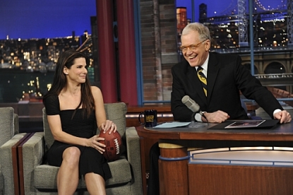 Sandra Bullock stops by ‘The Late Show with David Letterman’ on Feburary 8, 2010